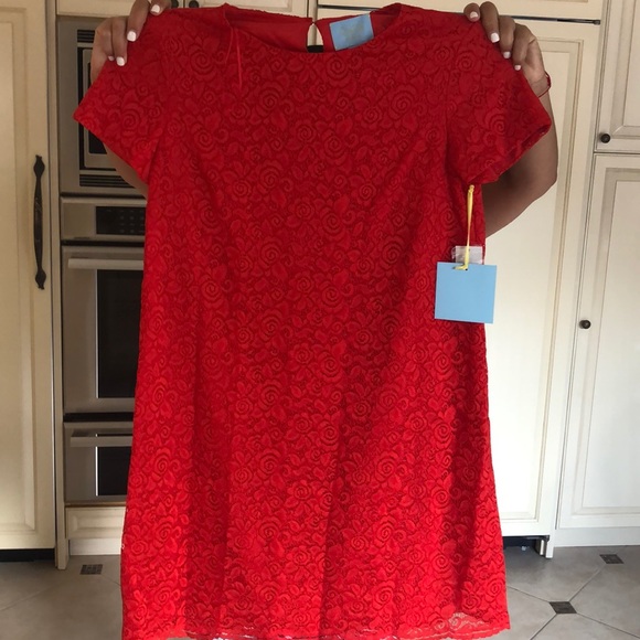 Cece lace red dress - Picture 2 of 5